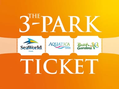 SeaWorld, Aquatica & Busch Gardens 3-Park Ticket